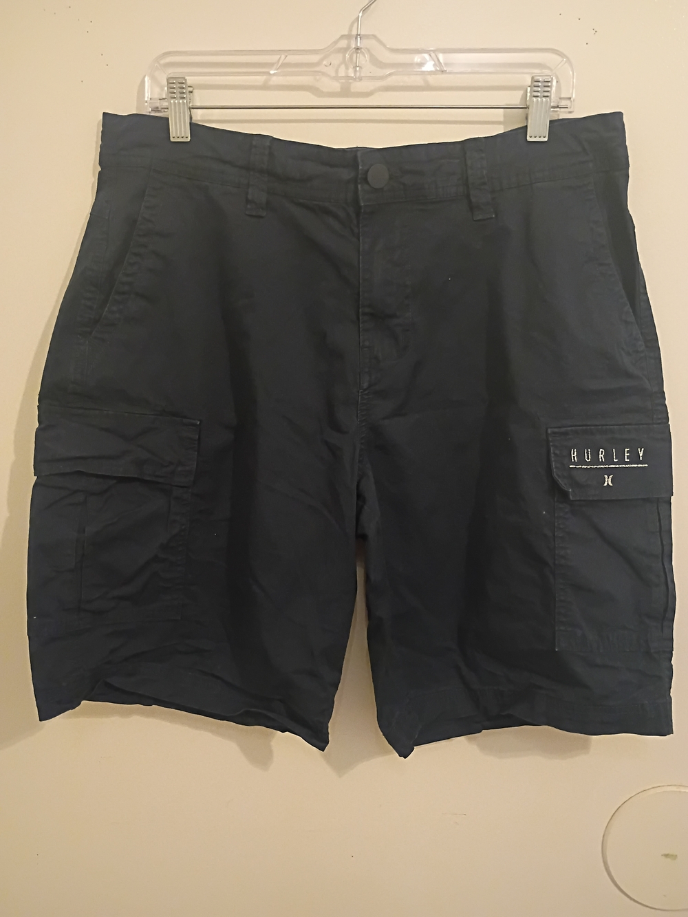 Hurley Men's Navy Blue Cargo Shorts Sz 34